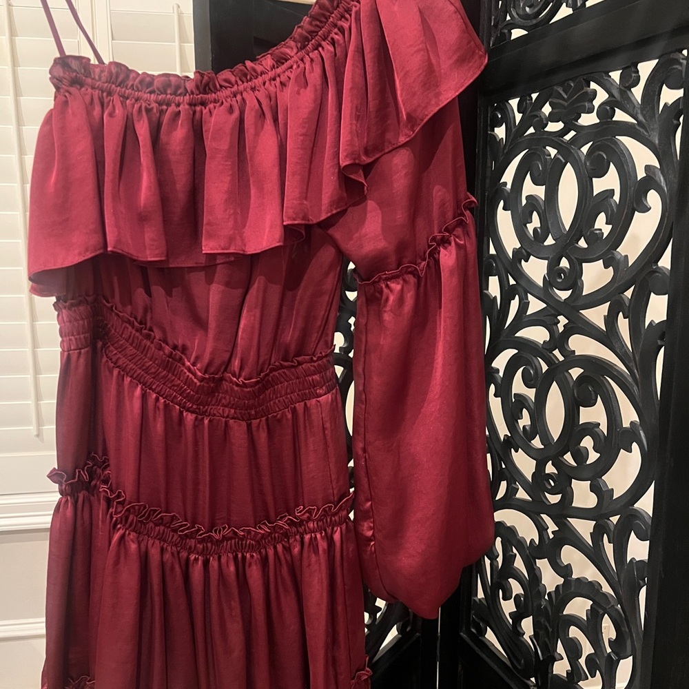 Elegant Burgundy Kids Dress